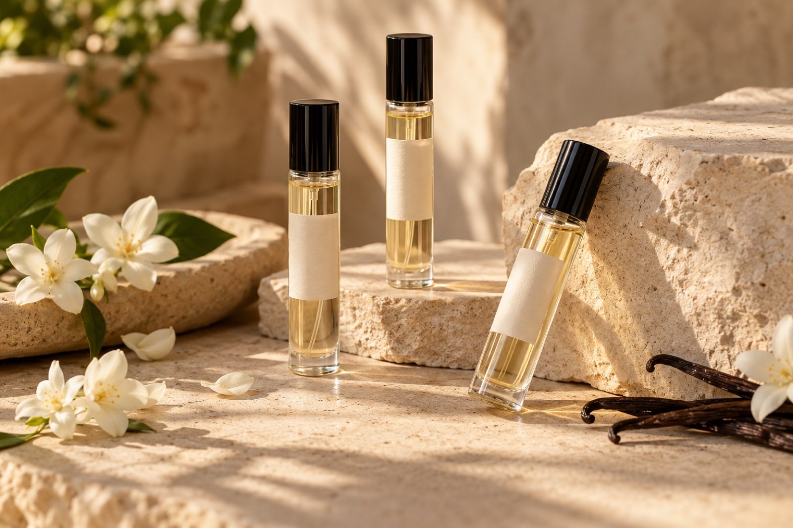Illustration de trois décants de 10 ml